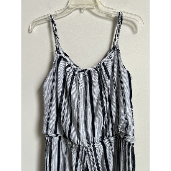 Fifteen Twenty Striped Sleeveless Jumpsuit Drawstring Waist Wide Leg Size S - Picture 5 of 9